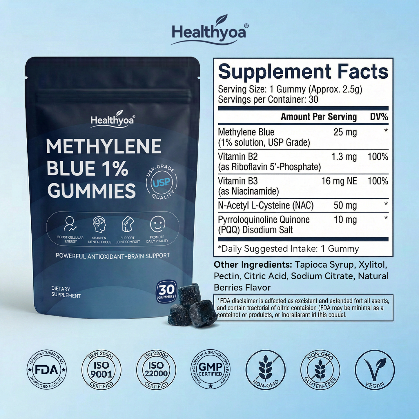 🛡️Methylene Blue Gummies - Move Easier. Feel Lighter. Live Freer.